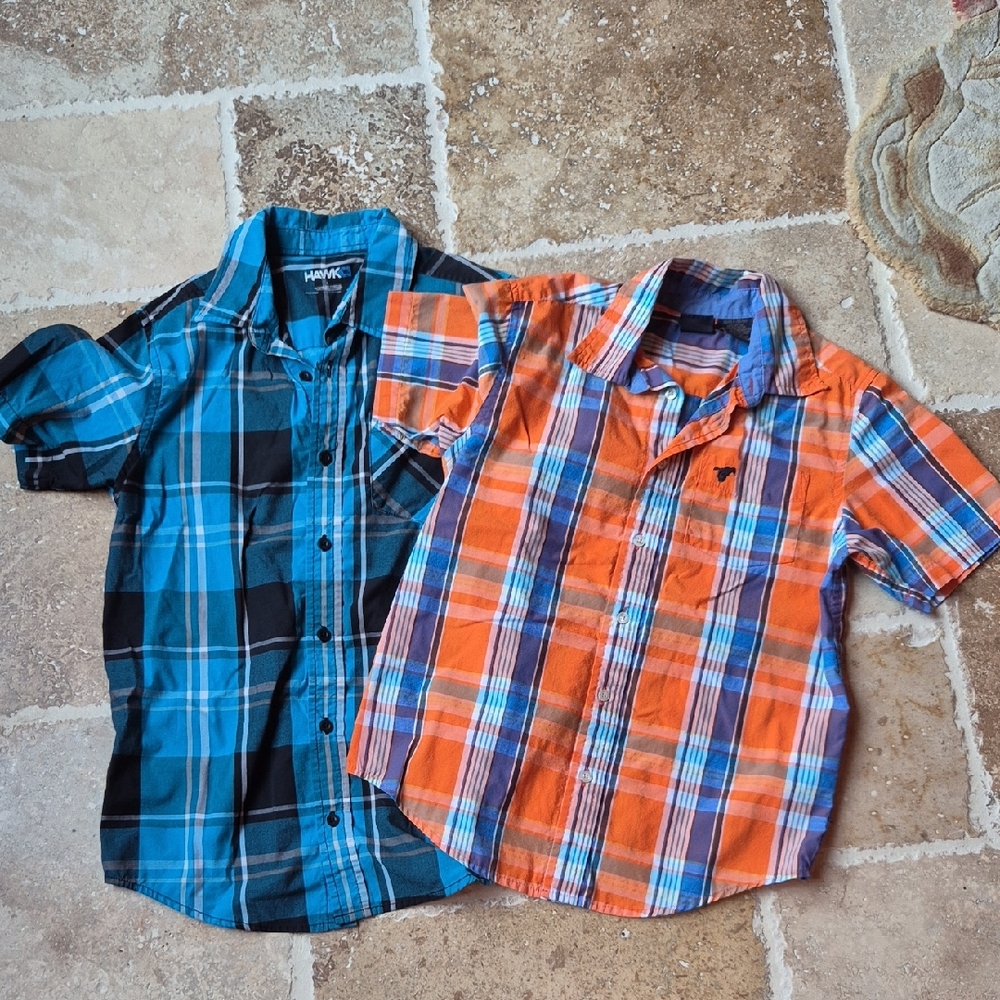 Lot of 2 Boys Shirt, Size L, Wrangler and Tony Hawk